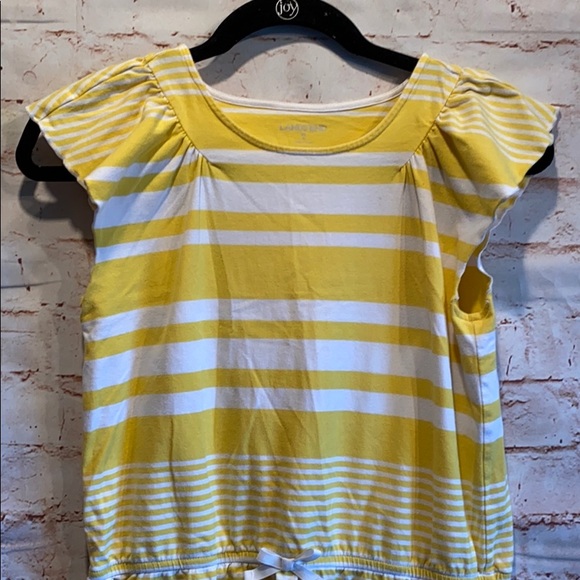 Lands End dress sz XL girls yellow white stripe - Picture 3 of 8
